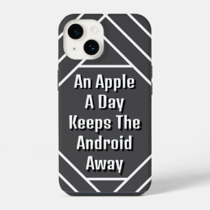 Funda Para iPhone 14 Una manzana al día mantiene el Android lejos, Dive