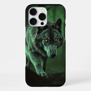 Funda Para iPhone 16 Pro Max Una Mirada Alarmante De Un Lobo De La Noche