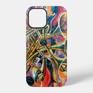 Funda Para iPhone 12 Una pintura al óleo sobre lienzo. Música, el chica