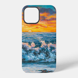 Funda Para iPhone 12 Una puesta de sol brillante durante una tormenta.