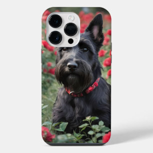 Funda Para iPhone 14 Pro Max "Una rosa roja para el terrier negro escocés"