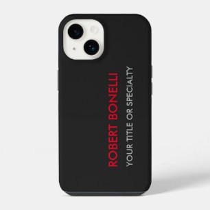 Funda Para iPhone 14 Único Moderno Gris Rojo Estiloso Agregar Nombre