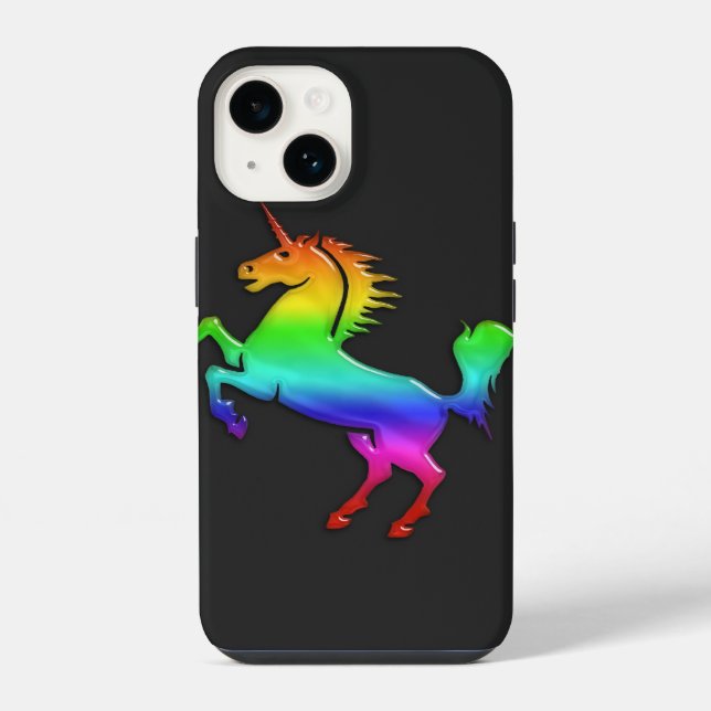 Funda Para iPhone Unicornio Arcoíris (Reverso )