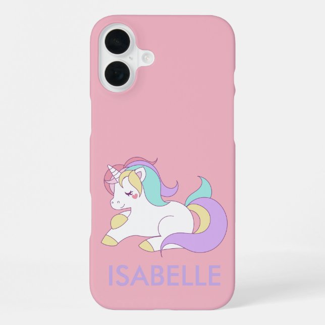 Funda Para iPhone Unicornio Arcoíris (Reverso )