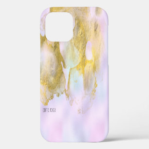 Funda Para iPhone 12 *~* Unicornio Arcoíris Holográfico Pastel Magia AP