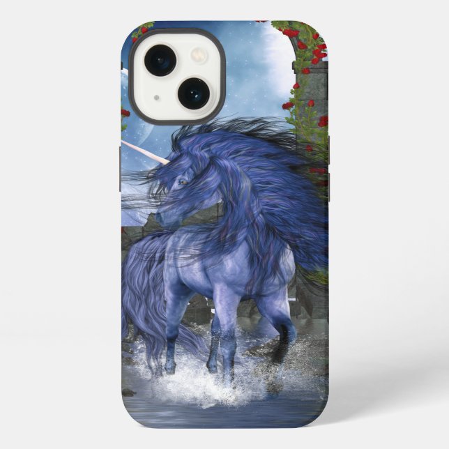 Funda Para iPhone Unicornio azul 2 (Reverso )