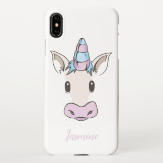 Funda Para iPhone XS Max Unicornio Cara Con Su Nombre