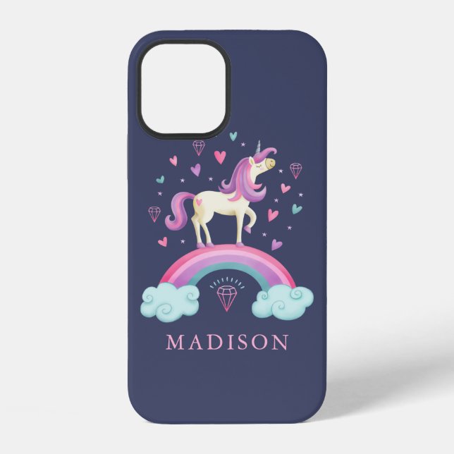 Funda Para iPhone Unicornio de Arcoíris Mágico (Reverso )