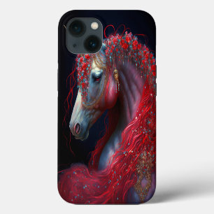 Unicornio de joyas rojas Arte Fantástico