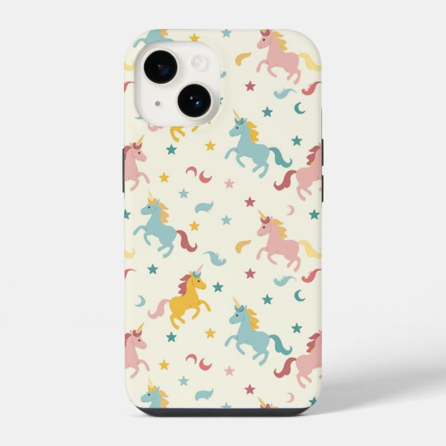 Funda Para iPhone Unicornio lindo  (Reverso )