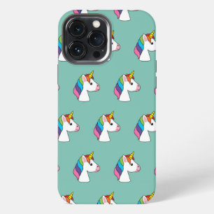Funda Para iPhone 13 Pro Max Unicornio mágico lindo con el pelo colorido