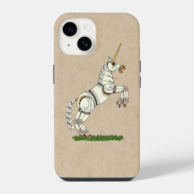 Funda Para iPhone Unicornio Mecánico (Reverso )