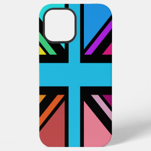Funda Para iPhone 12 Pro Max Unión Jack/Bandera Multicolorizado+Diseño Negro