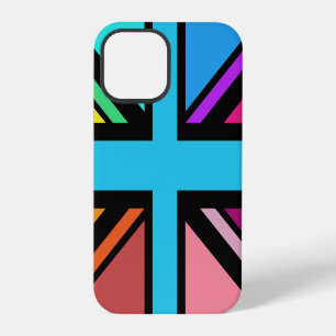 Funda Para iPhone 12 Pro Unión Jack/Bandera Multicolorizado+Diseño Negro