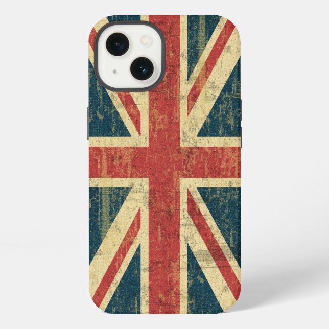 Funda Para iPhone Union Jack desgastada (Reverso )
