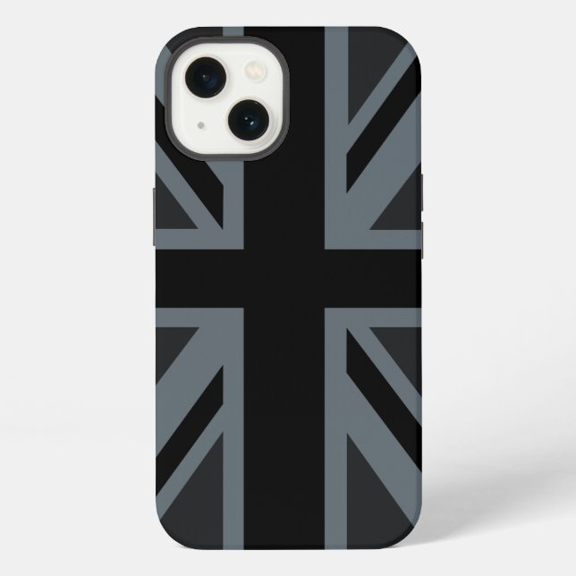 Funda Para iPhone Union Jack negro en negrita (Reverso )