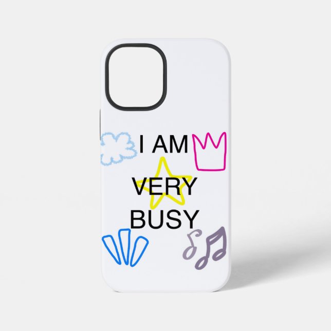 Funda Para iPhone Unique Designs Iam Very Busy (Reverso )