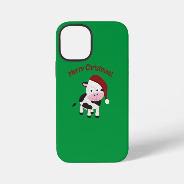 Funda Para iPhone Vaca Feliz Navidad (Reverso )