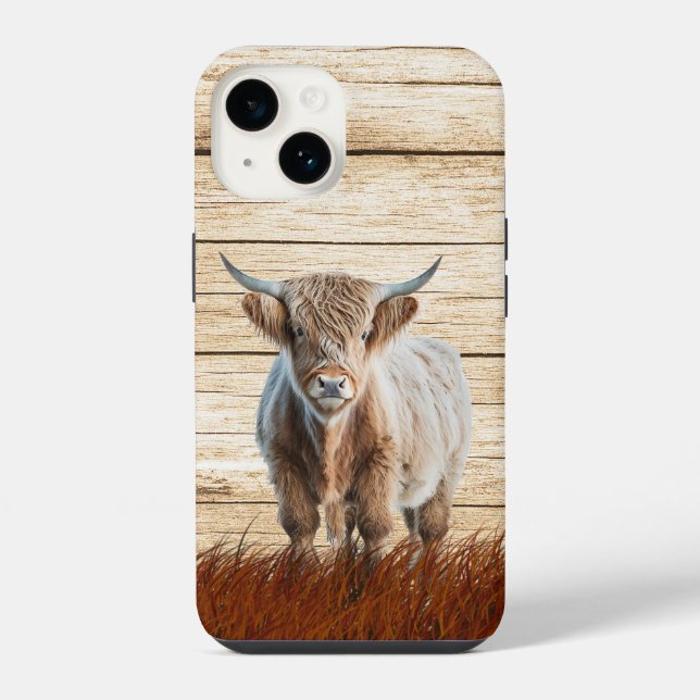 Funda Para iPhone Vaca Highland Adorable (Reverso )