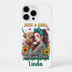 Funda Para iPhone 16 Pro Max Vaca Highland personalizada