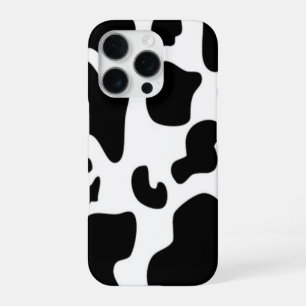 Funda Para iPhone 16 Pro Vaca negra y blanca