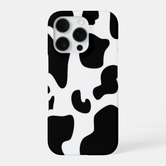 Funda Para iPhone Vaca negra y blanca (Reverso)