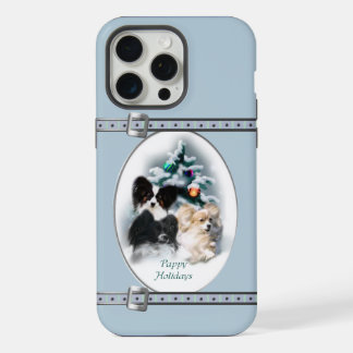 Vacaciones de los Navidades Papillon Cute Blue