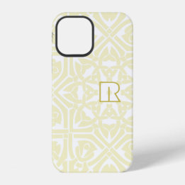 Funda Para iPhone 12 Vainilla clásica y marco elegante blanco Texto roj