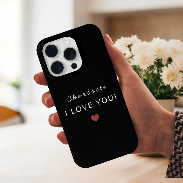 Funda Para iPhone Valentín Personalizado Moderno – Te Amo (Subido por el creador)