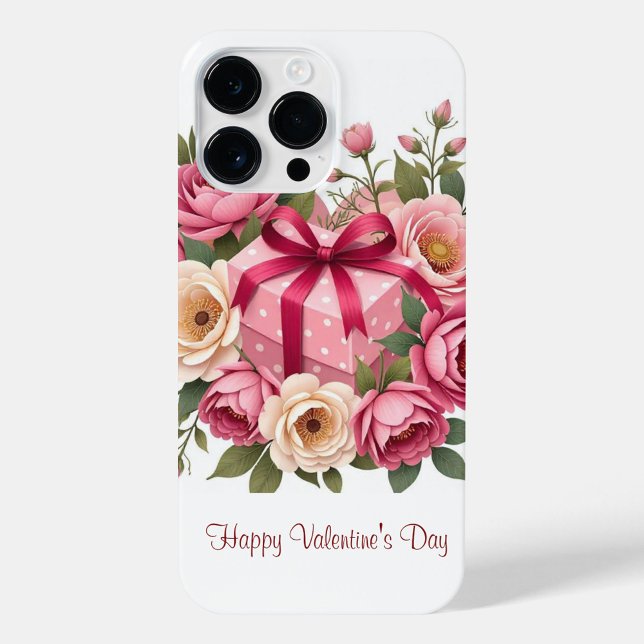 Funda Para iPhone Valentine Heart (A heart-shaped arrangement featuring a pink gift box!)