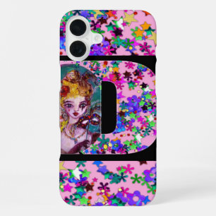 FUNDA PARA iPhone 16 PLUS VALENTINO MÁSCARA VENECIANA MONOGRAMA LETRA D