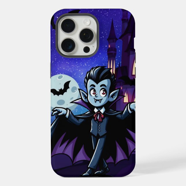 Funda Para iPhone Vampión de Halloween, caprichoso (Reverso )