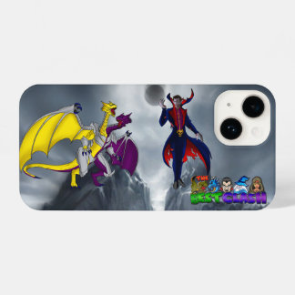 Funda Para iPhone 14 Vampiro combatiendo a dos dragones con cabeza El m