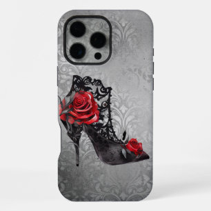 Funda Para iPhone 16 Pro Max Vampy Vogue Grunge   Botín de encaje de tacón de a