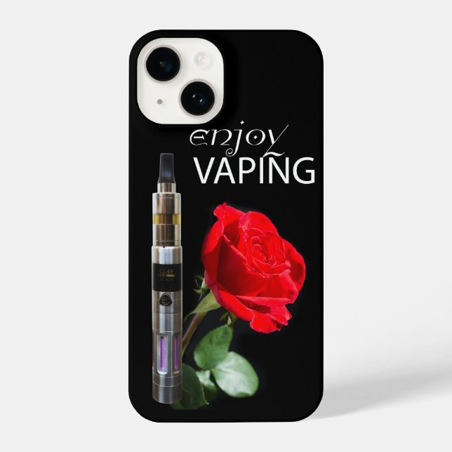 Funda Para iPhone Vaping and rose flower (Reverso )