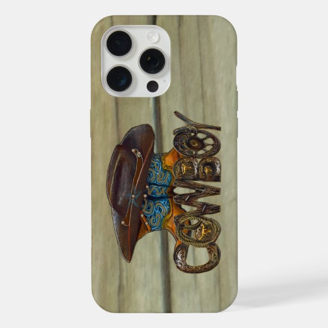Funda Para iPhone Vaquero de madera de campo (Reverso )