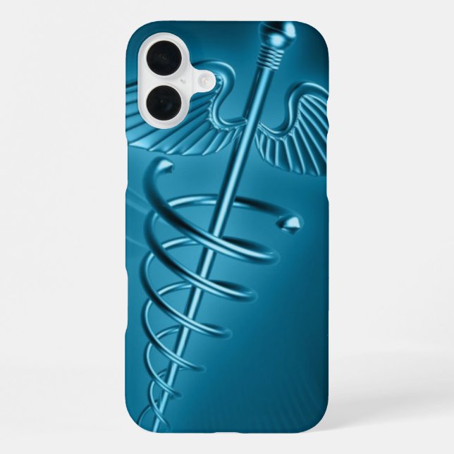 Funda Para iPhone Vara azul de Asclepio (Reverso )
