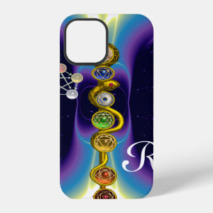 FUNDA PARA iPhone 12 VARA DE ASCLEPIO 7 CHAKRAS, YOGA, ENERGÍA ESPIRITU