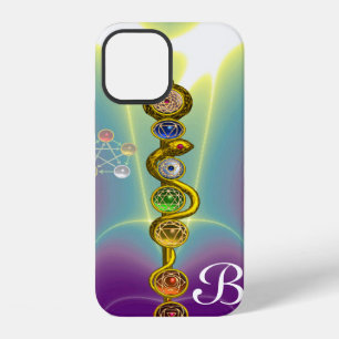 FUNDA PARA iPhone 12 VARA DE ASCLEPIO 7 CHAKRAS, YOGA, ENERGÍA ESPIRITU