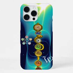 FUNDA PARA iPhone 16 PRO MAX VARA DE ASCLEPIO 7 CHAKRAS, YOGA, ENERGÍA ESPIRITU