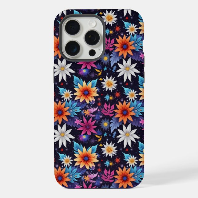 Funda Para iPhone Varias Flores en Tonos Patrón-24192 (Reverso )