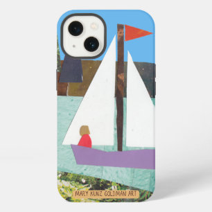 Vela Náutica Ilustrada a Mano Boho Barco de Vela