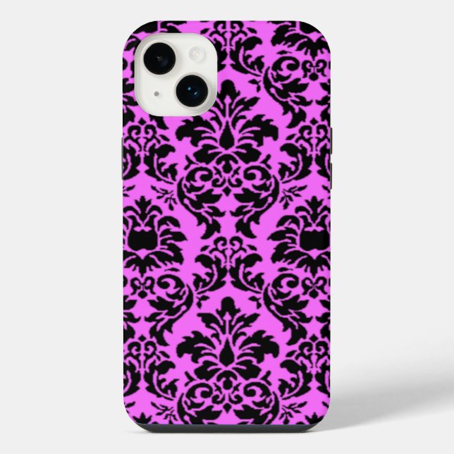 Funda Para iPhone Velo negro damasco (Reverso)
