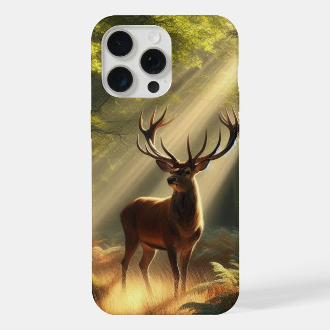 Funda Para iPhone Venado en el bosque matutino (Reverso )