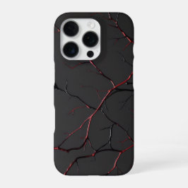 Funda Para iPhone 16 Pro Venas negras y rojas