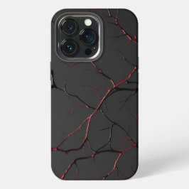 Funda Para iPhone 13 Pro Venas negras y rojas