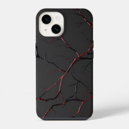 Funda Para iPhone 14 Venas negras y rojas