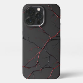 Funda Para iPhone 13 Pro Venas negras y rojas