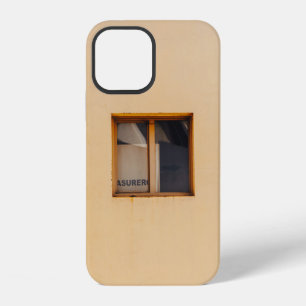 FUNDA PARA iPhone 12 VENTANA DE CRISTAL CON MARCO DE MADERA MARRÓN