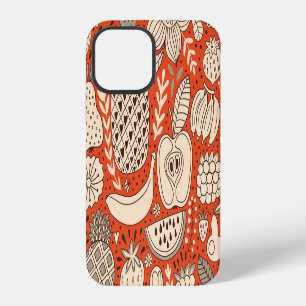Funda Para iPhone 12 Verano Fruit Doodle Vintage